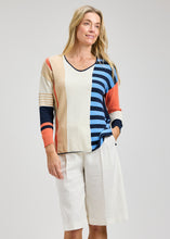 contrast stripe vee-ZP8431U