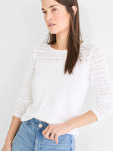 placed pointelle sweater-s261110