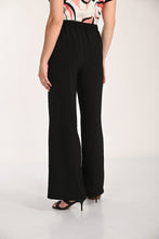 wide leg summer weight pant with elastic back and tie front  -266431