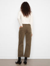 smooth twill barrel leg pants-C5812/655c
