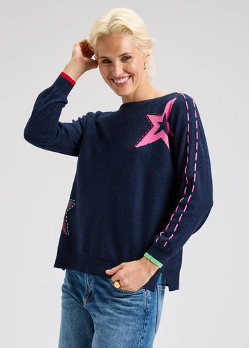 threaded star sweater-ZP7526U