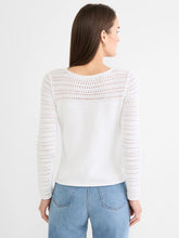 placed pointelle sweater-s261110