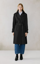 Long trench coat - Becky-L-blk