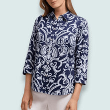 3/4 slv print shirt-205442