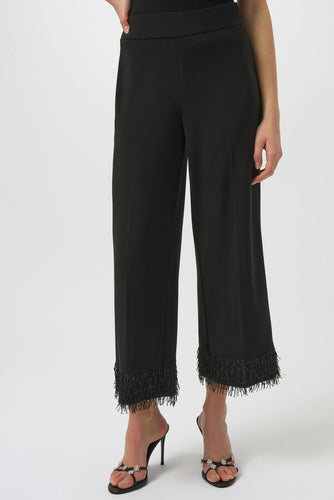 Gaucho pant with fringe detail hem - 254147