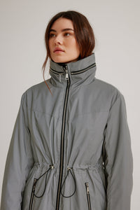 zip anorak w reflective metallic finish/hood-K5580R-290