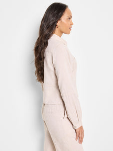 rumba linen pocket jacket-M251526-SU25X