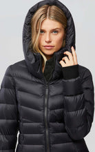 slim fit above knee hooded winter puffer coat-Sonny