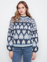 heart mock neck swtr-c2175-820c