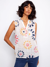 cotton gauze slveless blousee-C4606dd-274c
