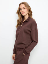 long slv half zip sweater-C1454/825c