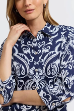 3/4 slv print shirt-205442