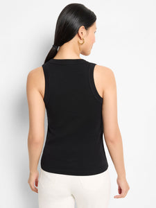 v-neck tank top-NZTM252088-blk