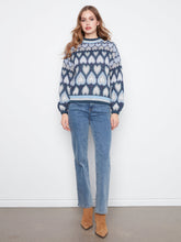 heart mock neck swtr-c2175-820c