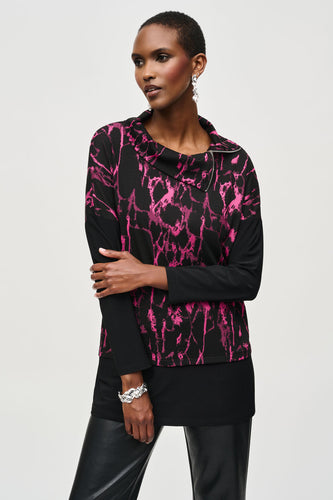 tunic sweater with zip collar -243247