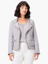 fringe mix knit pocket jacket-S241134
