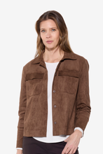 cropped shirt jacket-910