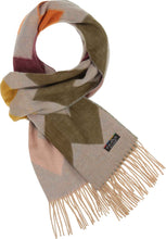 bord/olive zig zag scarf-625528