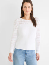 placed pointelle sweater-s261110