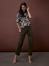 smooth twill barrel leg pants-C5812/655c