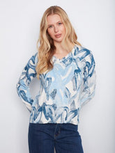 long slv drop shoulder vneck-c2907P-626b
