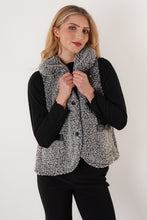 sherpa puff collar vest-TT13074