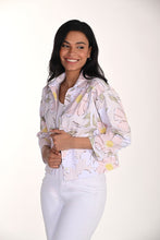 blush print woven jacket-266157