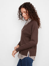 long slv  vneck fooler sweater-C2568rp/464A