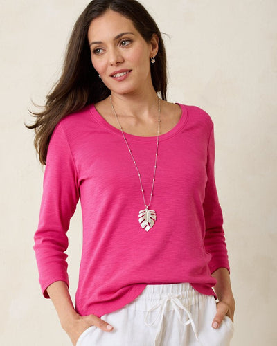 ASHBY ISLES RIB 3/4 Slv tee               43.75-20-SW222042-az