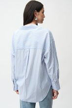Oversized striped shirt with glitter accents  - blouse-261931