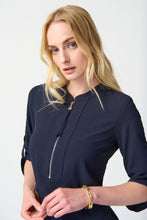 1/2 zip 3/4 sleeve dress-232201S24