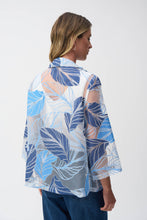 Sheer leaf print jacket -251135