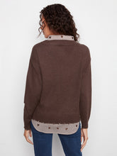 long slv  vneck fooler sweater-C2568rp/464A