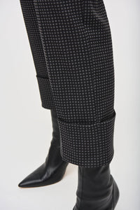 3/4 wide leg tweed pant-243262