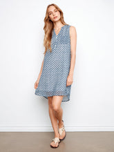 henley sless dot print dress-C3260