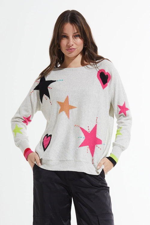 hearts & stars sweater-ZP7402U