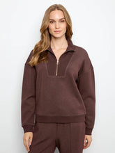 long slv half zip sweater-C1454/825c