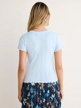 pointelle short sleeve tee-BNZM263000