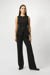 Ponte wide leg pant with seam detailing - 253919