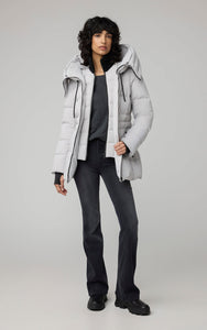 hooded down coat-JUNE