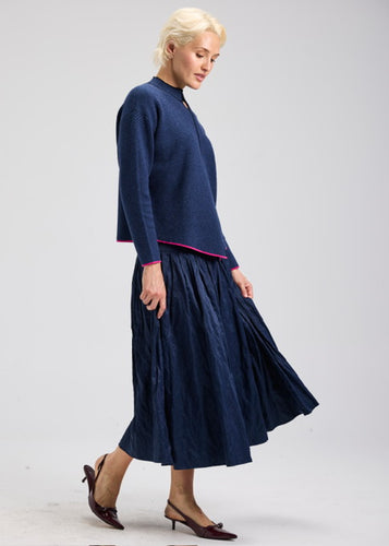 neru collar sweater-ZP7524U-den