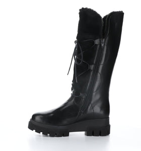 zip up winter boots with tie detailing- Cabal
