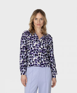 long sleeve print blouse-22002056
