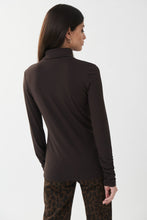 Turtle neck top with ruched sleeve detailing- 223252