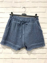 fray hem linen shorts-772441419900