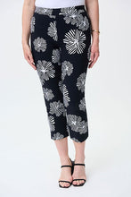 Navy print stretch cropped pant-231274