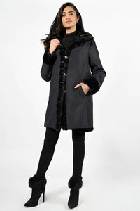 faux fur coat-224530U