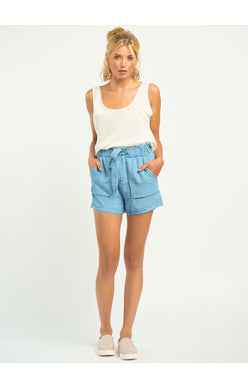 Chambray tencel short-1722770