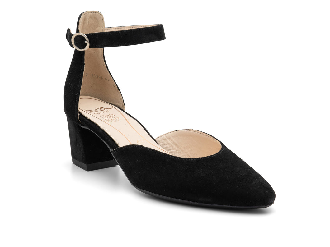 lydia ankle strap low heel close toe shoe -12-11505-01