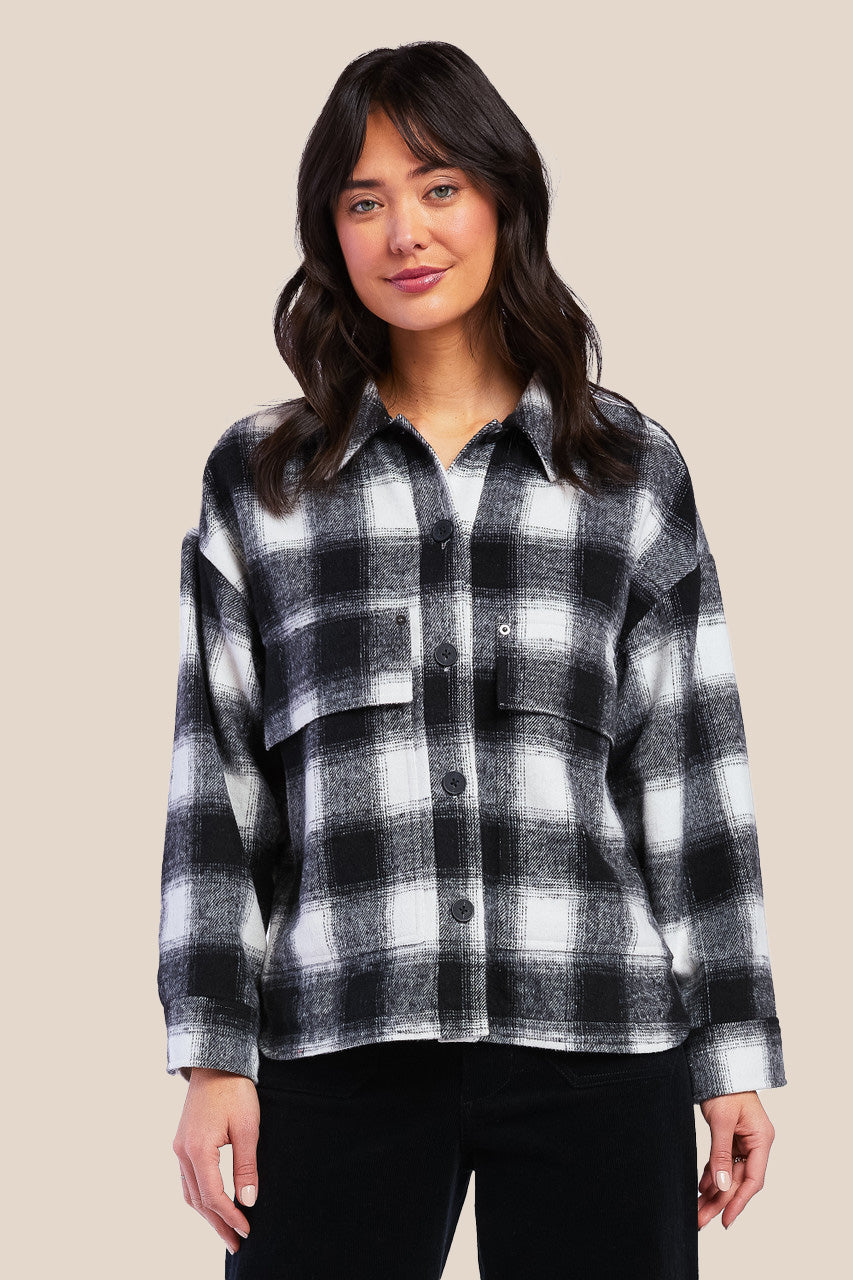 monsay Buffalo plaid shacket -5ro-23661l